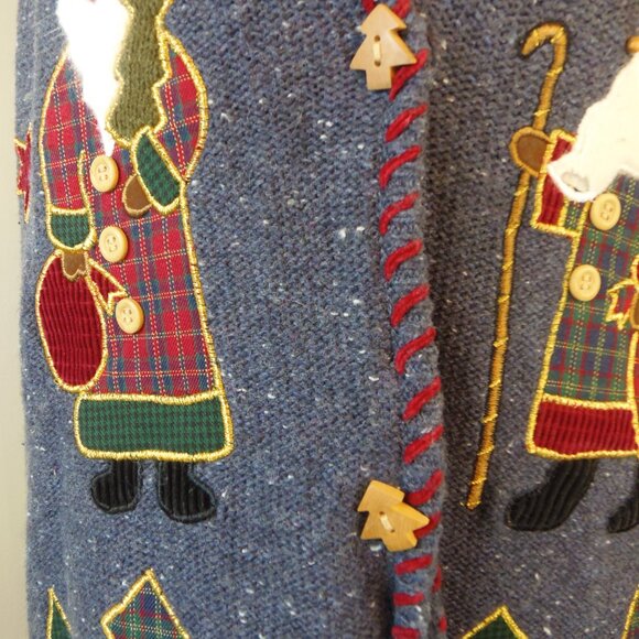 Vintage Y2K Winona Christmas Theme Ladie's Vest XL Festive Holiday Celebration - Picture 4 of 12